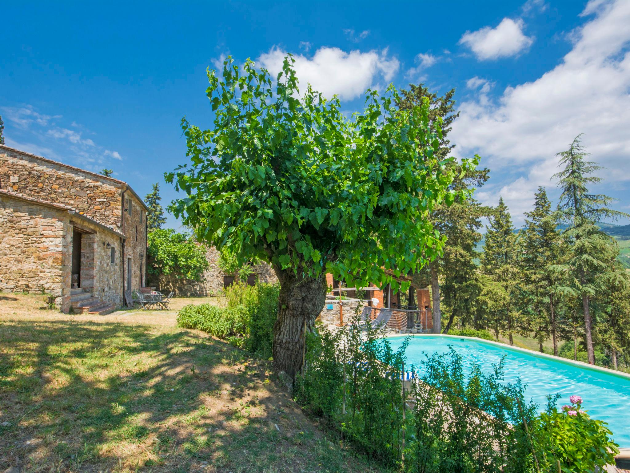 Foto 15 - Casa de 2 habitaciones en Radda in Chianti con piscina y jardín