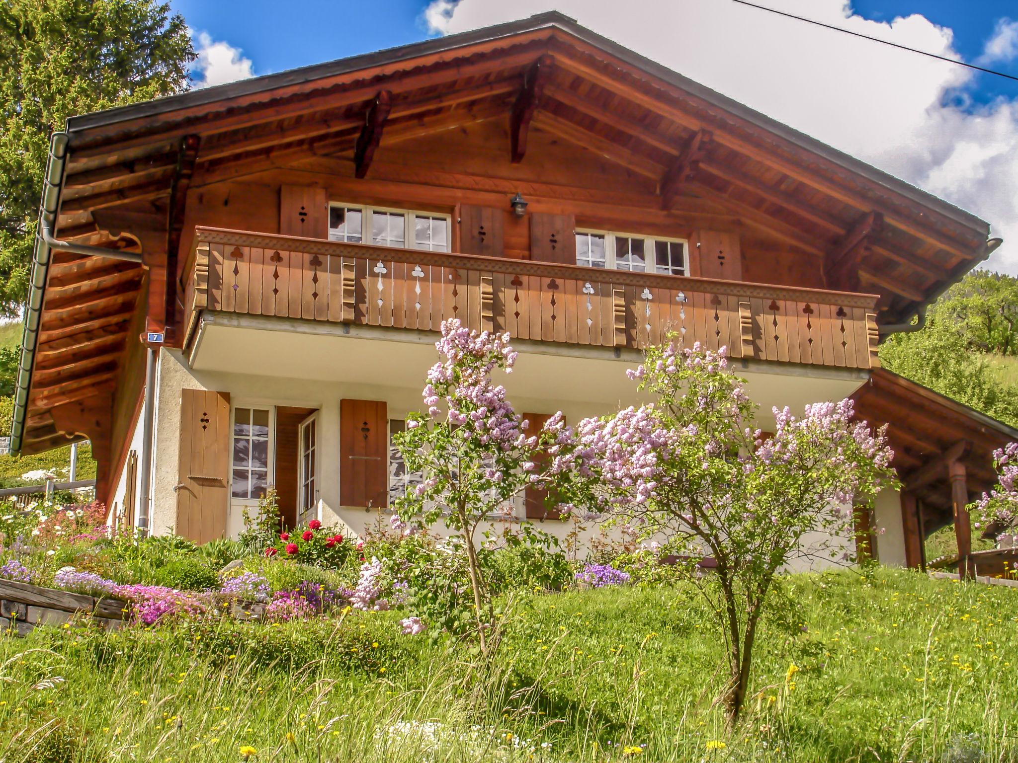Foto 1 - Casa de 3 habitaciones en Grindelwald con jardín y vistas a la montaña