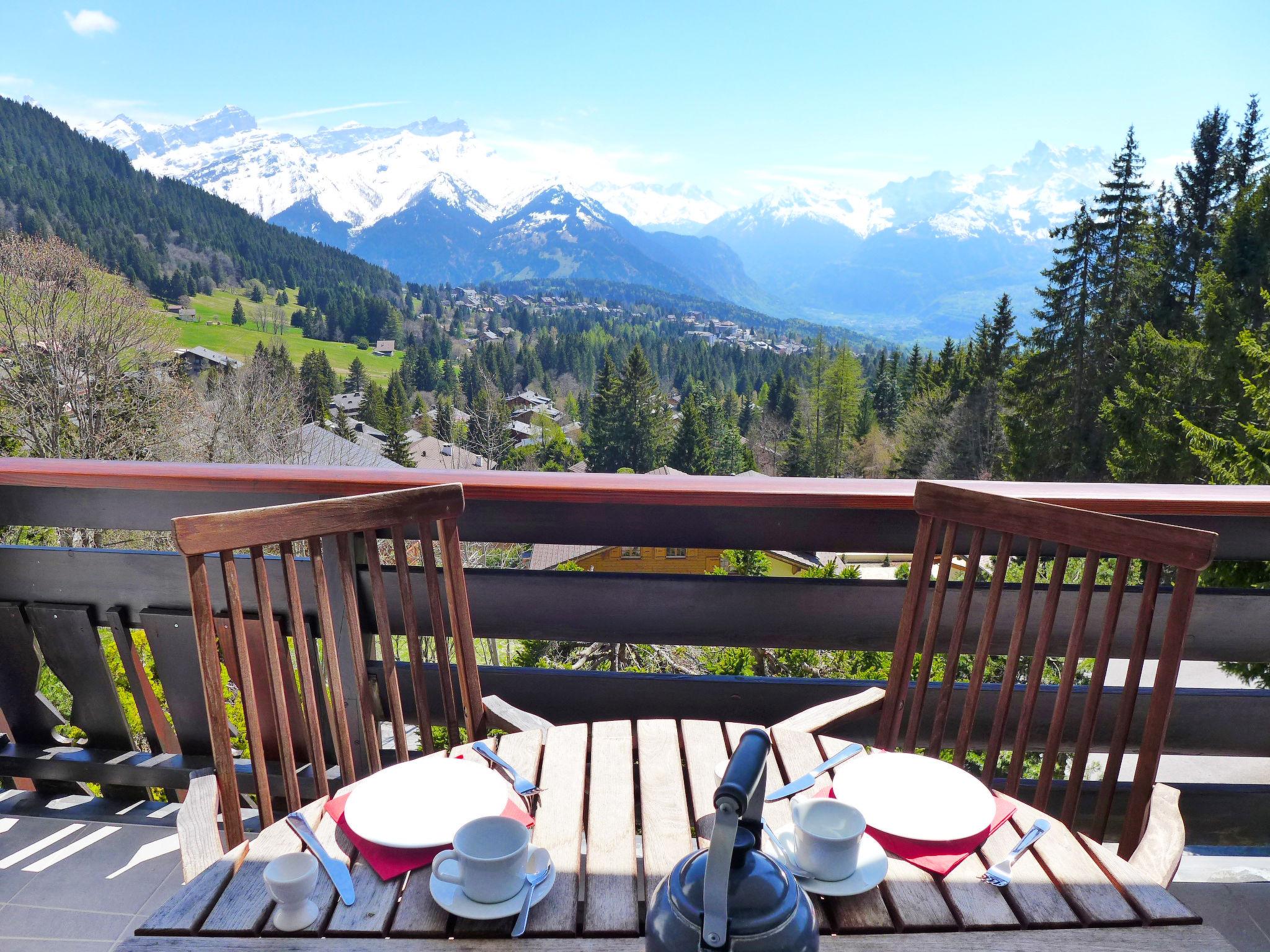 Foto 4 - Apartamento de 1 habitación en Ollon con vistas a la montaña