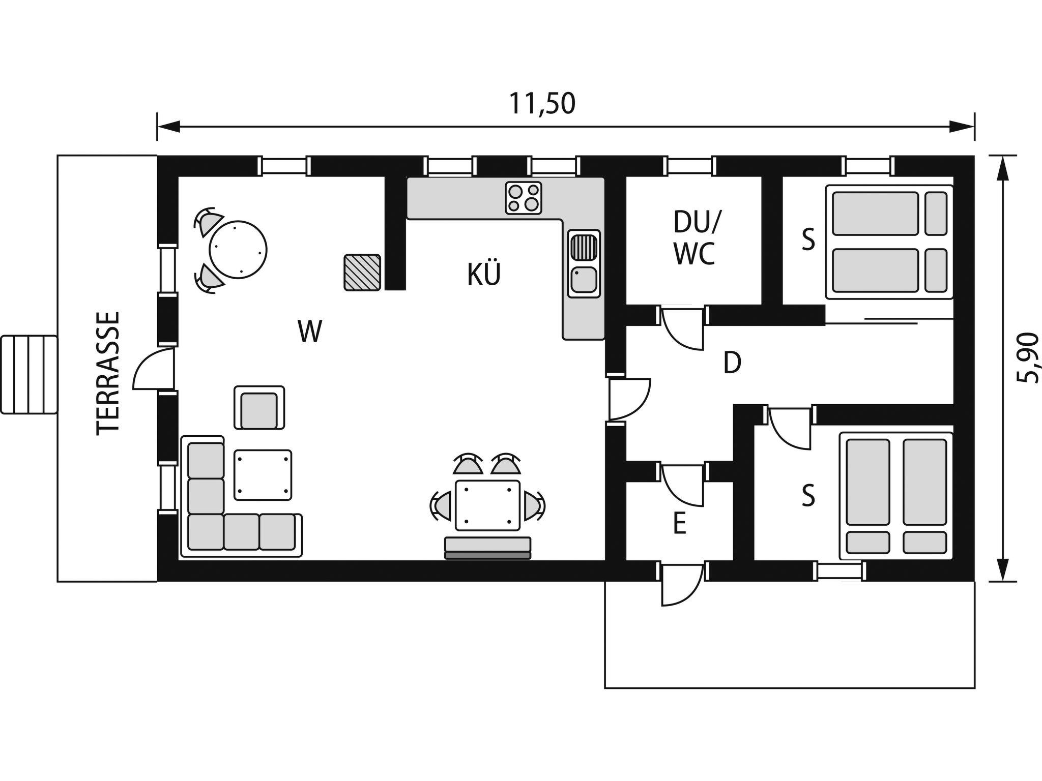Foto 19 - Haus mit 2 Schlafzimmern in Eikefjord mit terrasse