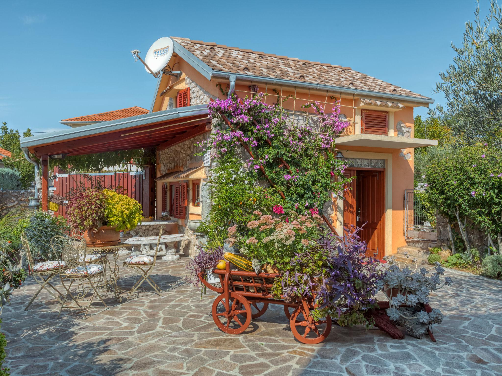 Photo 1 - Maison de 1 chambre à Dobrinj avec jardin et vues à la mer