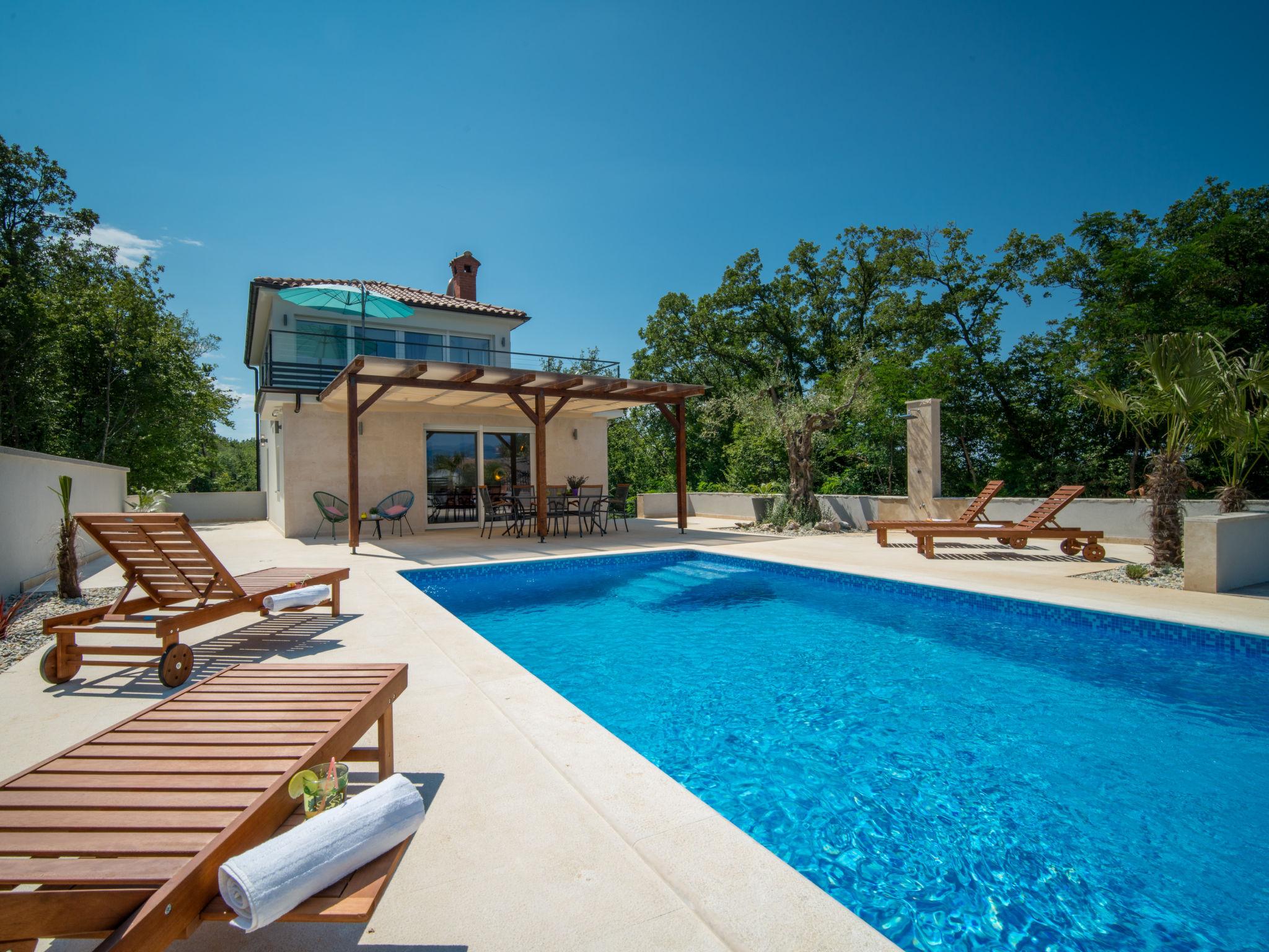 Foto 19 - Casa con 3 camere da letto a Dobrinj con piscina privata e vista mare