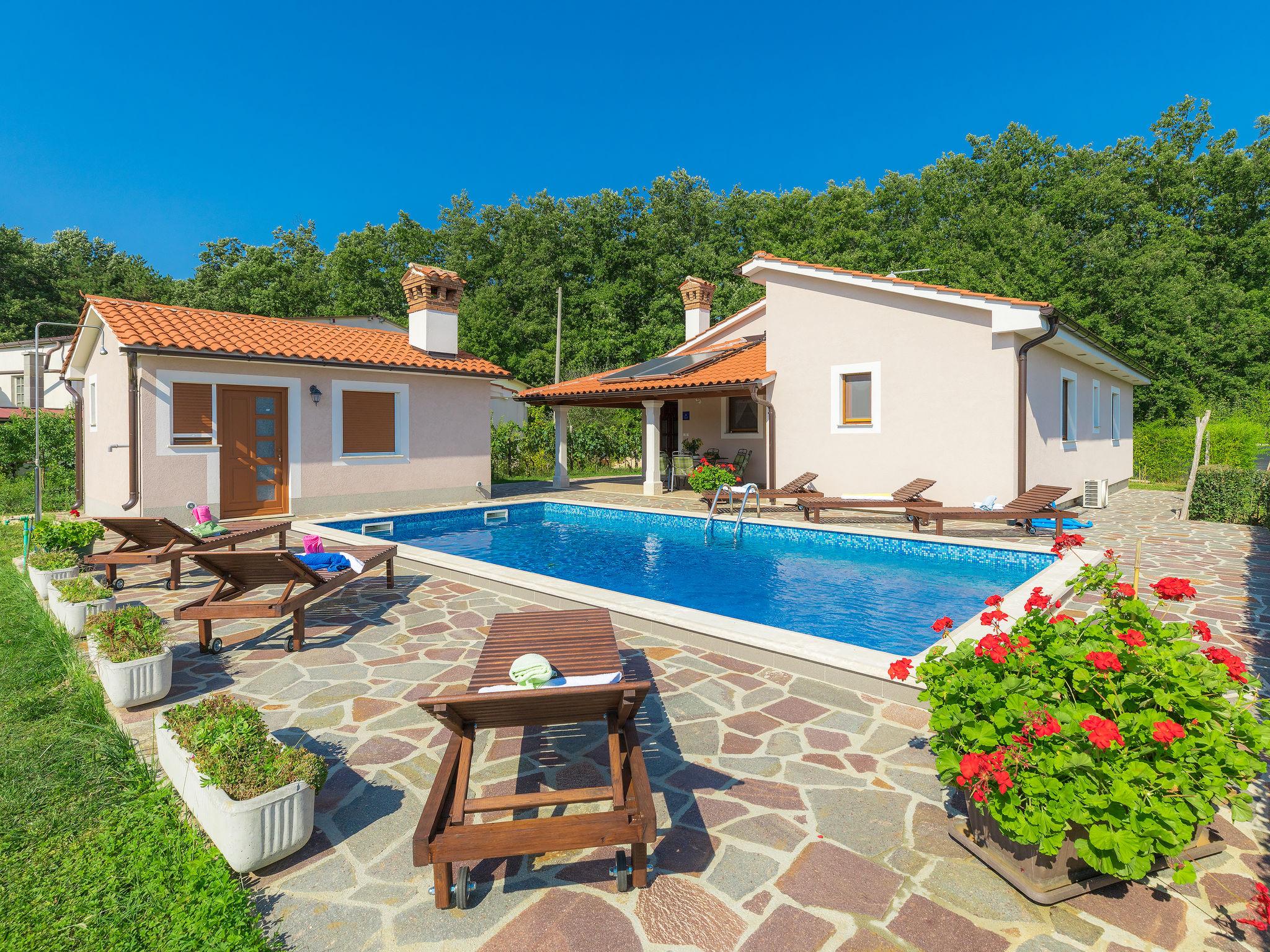 Photo 1 - Maison de 3 chambres à Žminj avec piscine privée et vues à la mer