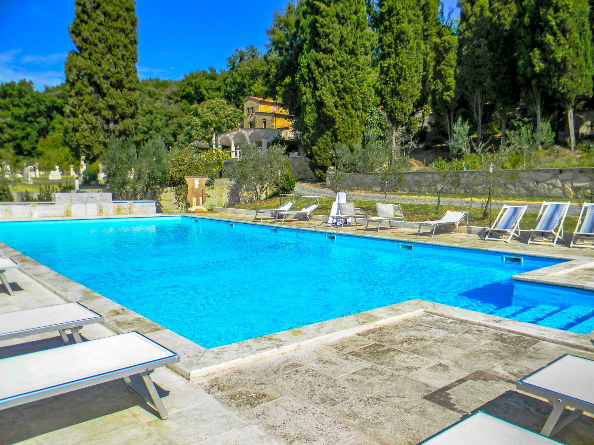 Foto 1 - Casa de 3 habitaciones en Monteverdi Marittimo con piscina y vistas al mar