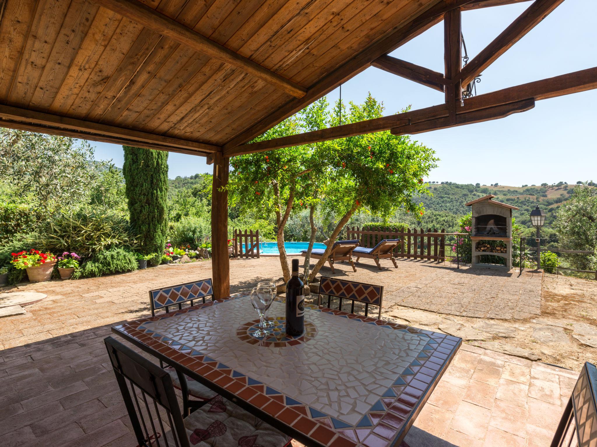 Foto 3 - Casa de 2 quartos em Scansano com piscina privada e vistas do mar