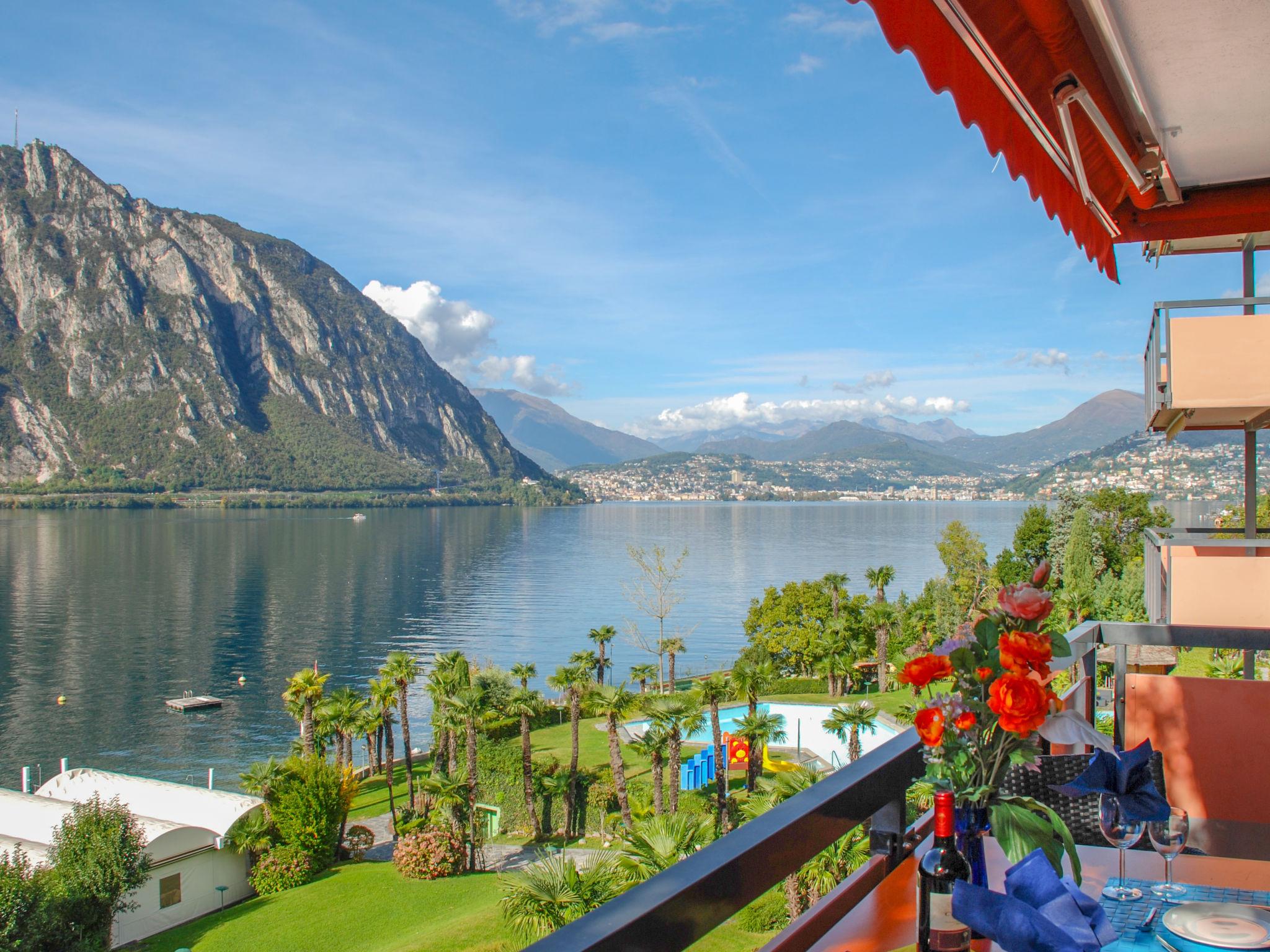 Foto 6 - Appartamento con 2 camere da letto a Bissone con piscina e vista sulle montagne