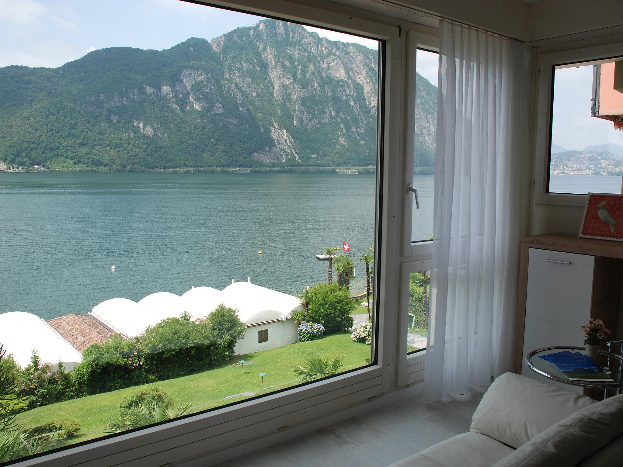 Foto 10 - Appartamento con 2 camere da letto a Bissone con piscina e vista sulle montagne