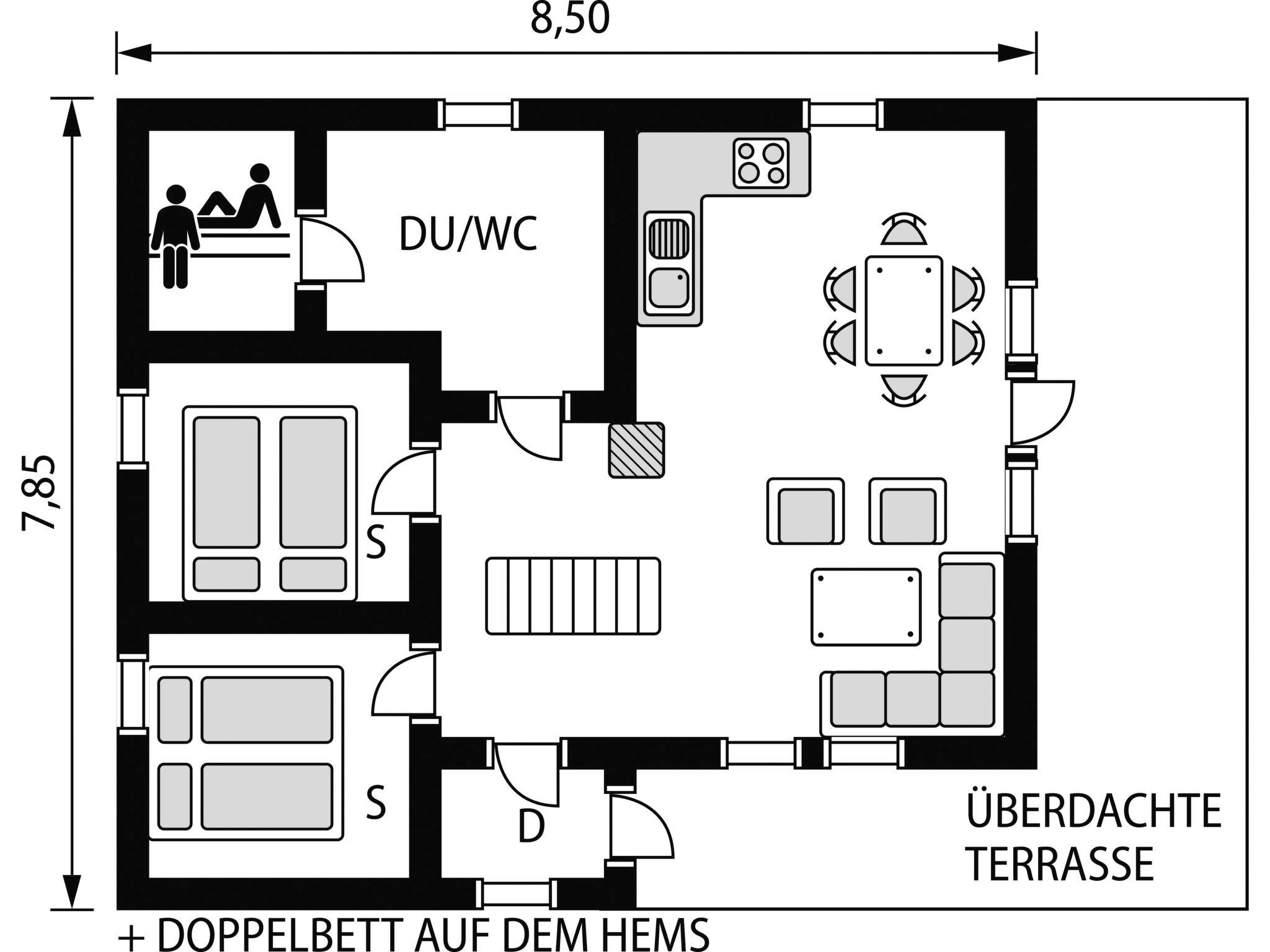 Foto 17 - Haus mit 2 Schlafzimmern in Viksdalen mit terrasse und sauna