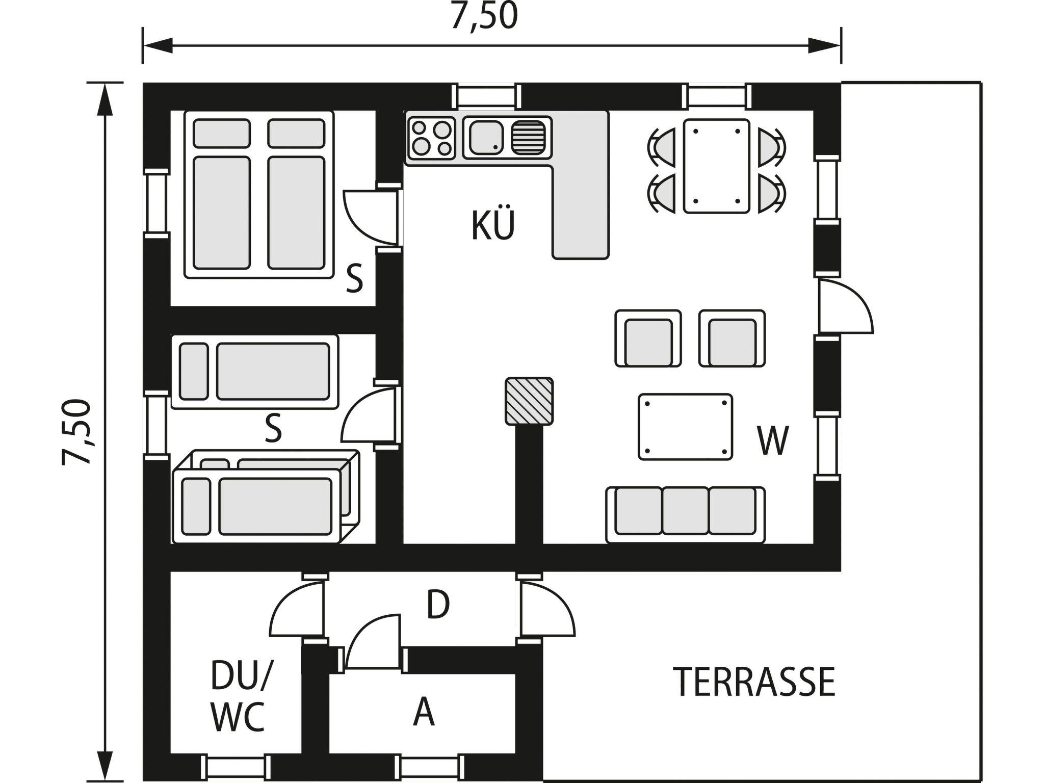 Foto 15 - Casa con 2 camere da letto a Dale con giardino e terrazza