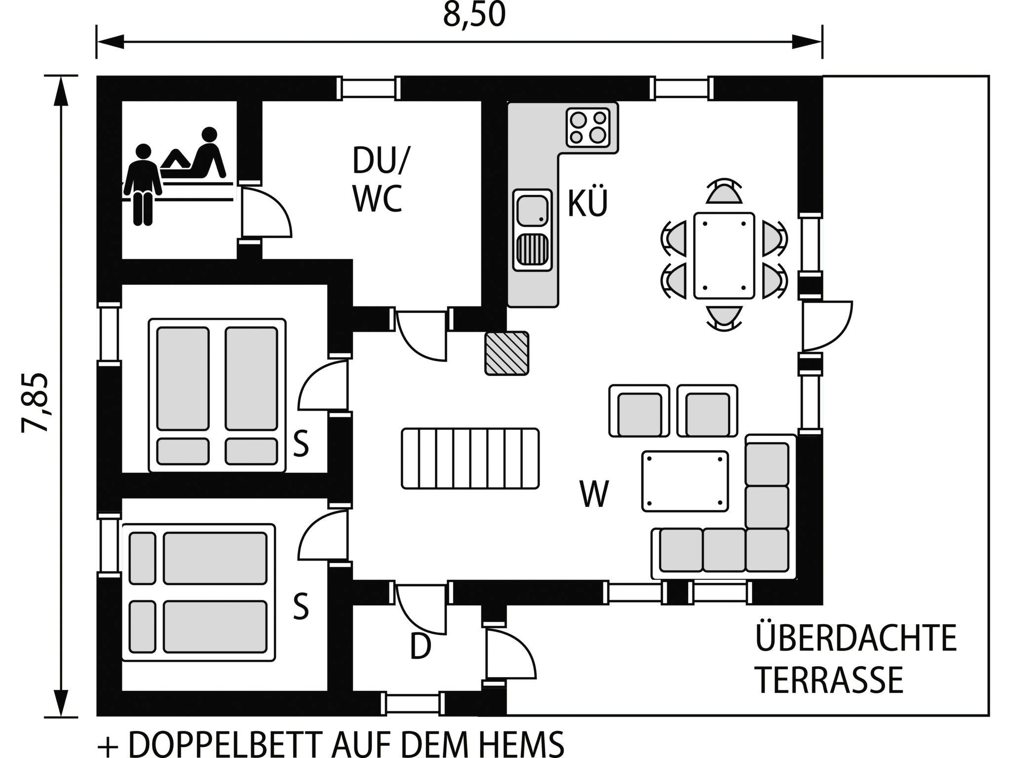 Foto 17 - Haus mit 2 Schlafzimmern in Viksdalen mit garten und terrasse