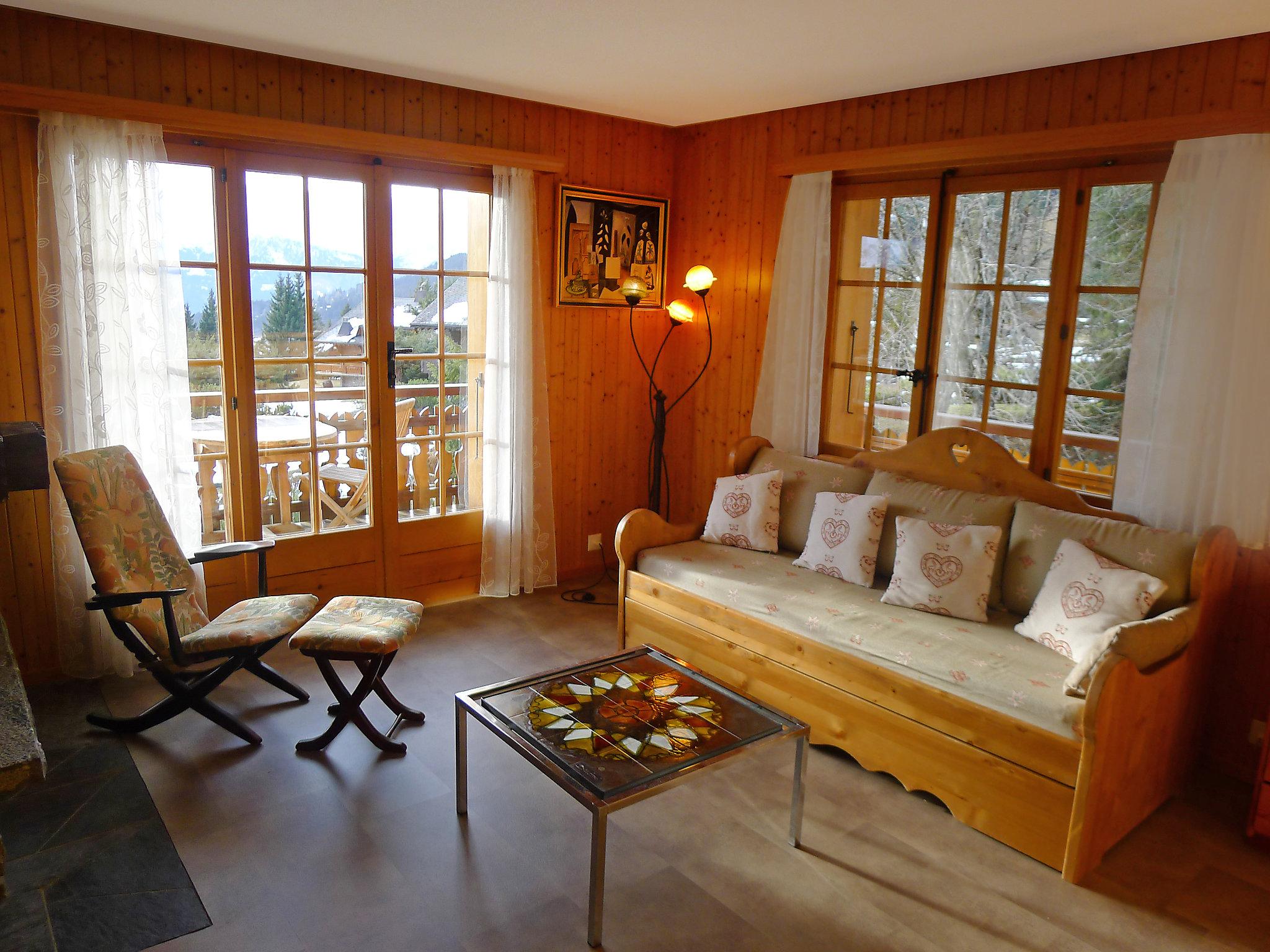 Foto 6 - Apartamento de 1 habitación en Ollon con sauna y vistas a la montaña