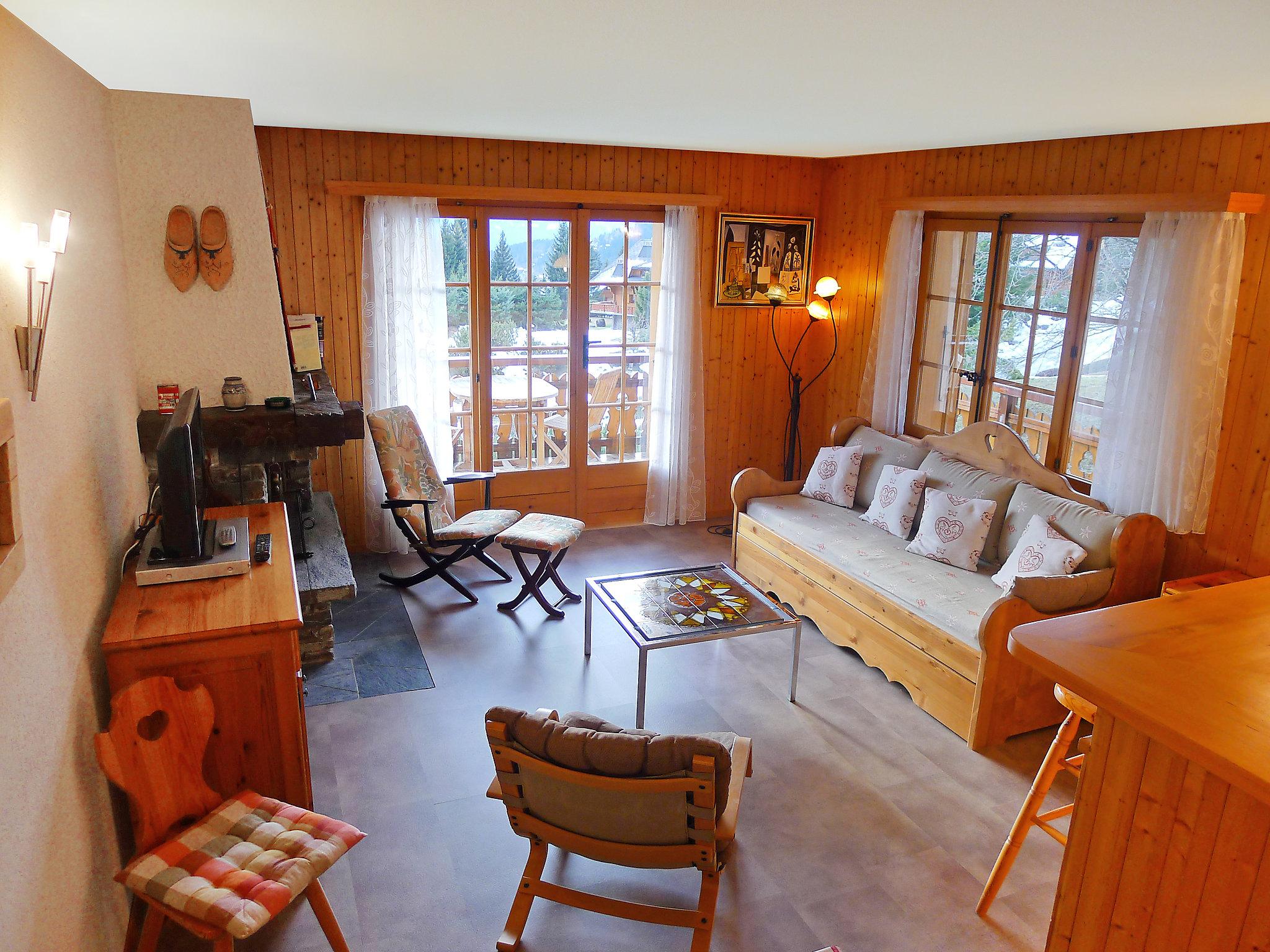 Foto 2 - Apartamento de 1 habitación en Ollon con sauna y vistas a la montaña