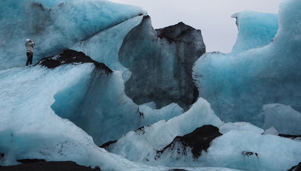 Trilha pelo glaciar Sólheimajökull - Foto 3