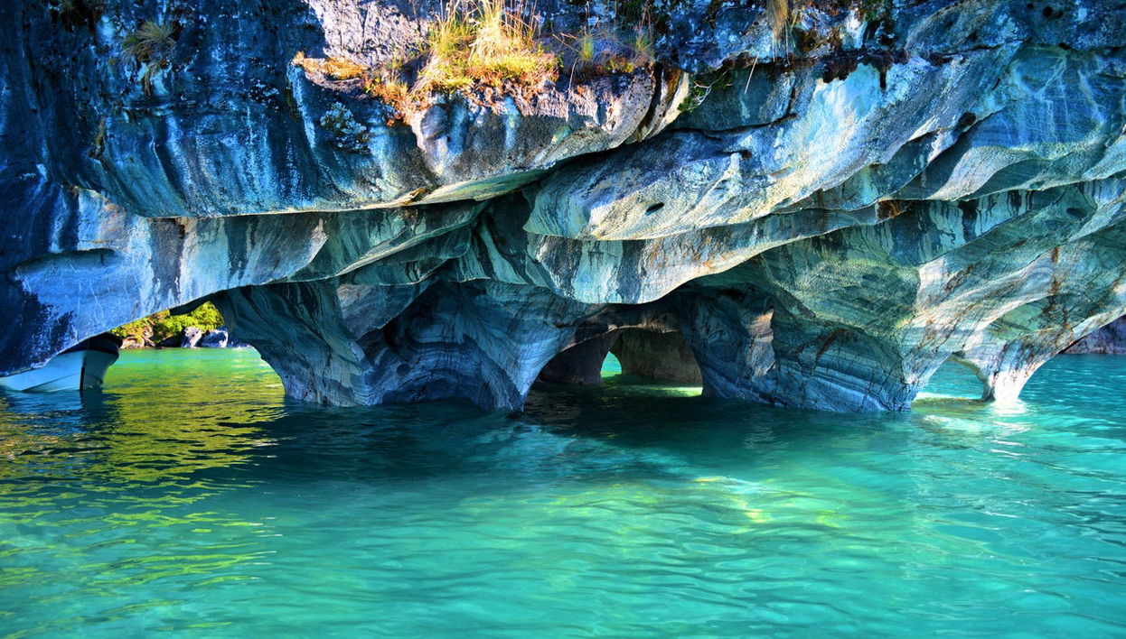 Paseo en barco por las cuevas de mármol de Puerto Tranquilo - Foto 1