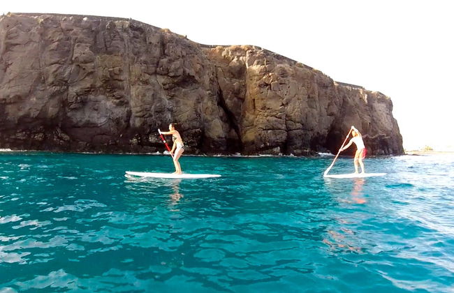 Paddle surf y snorkel en la playa de Papagayo desde Playa Blanca - Foto 6