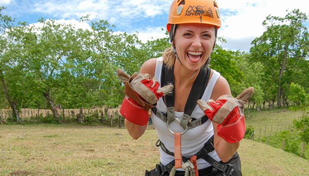 Prepared for zip lining!