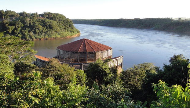 Confluence of Iguazú and Paraná rivers