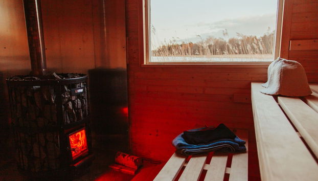 We'll heat the sauna with a wood burning furnace