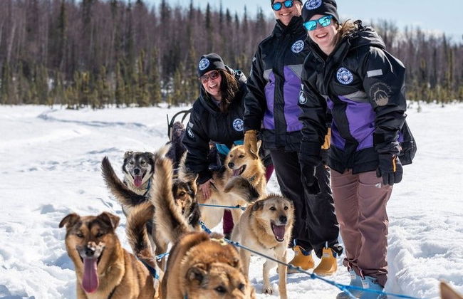 Paseo en trineo de perros husky en invierno - Foto 6
