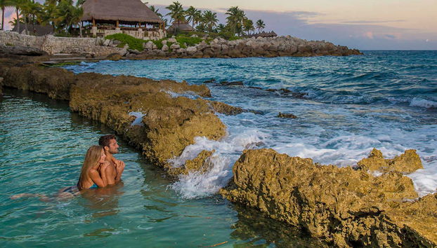 Enjoying the Xcaret Park