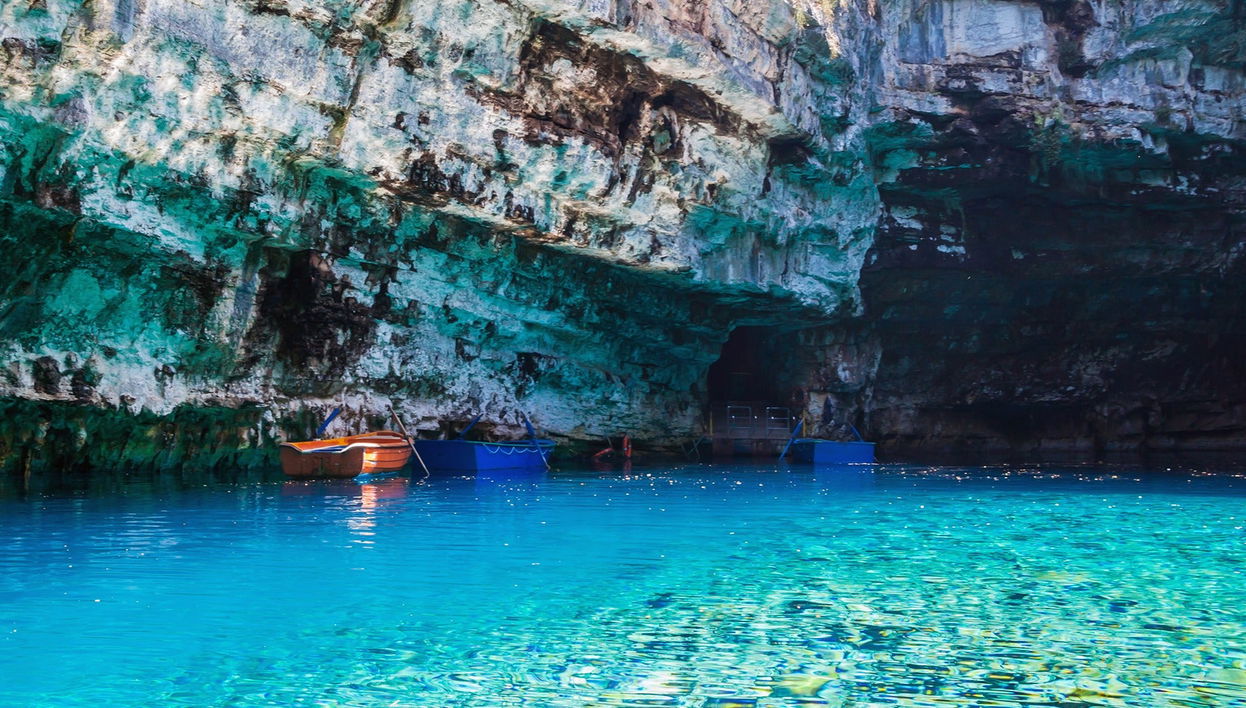 Excursión a la cueva Melissani y la playa de Myrtos