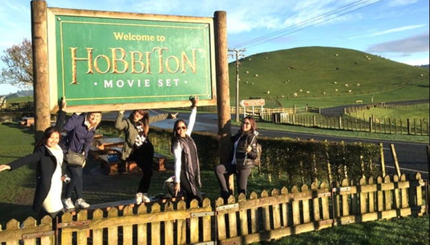Disfrutando del tour por Hobbiton