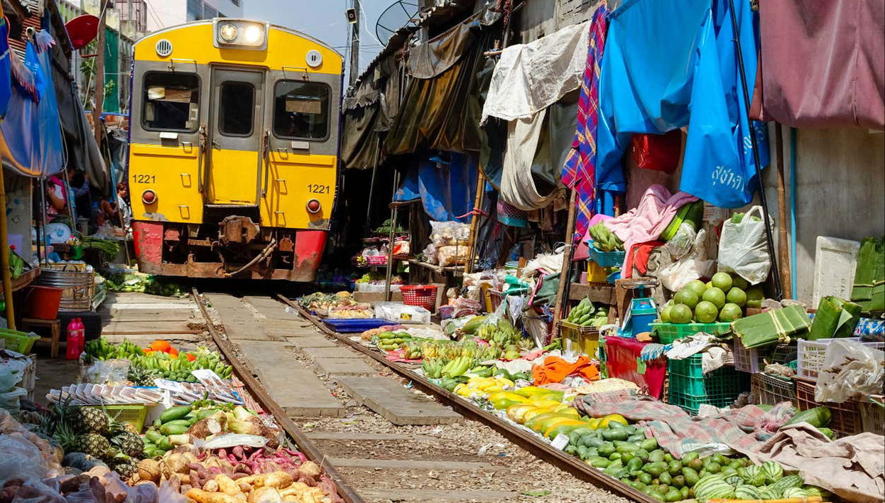 Railway Market, Floating Market, & Ayutthaya Ruins Day Trip - Photo 1