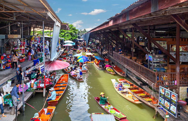 Railway Market, Floating Market, & Ayutthaya Ruins Day Trip - Photo 2