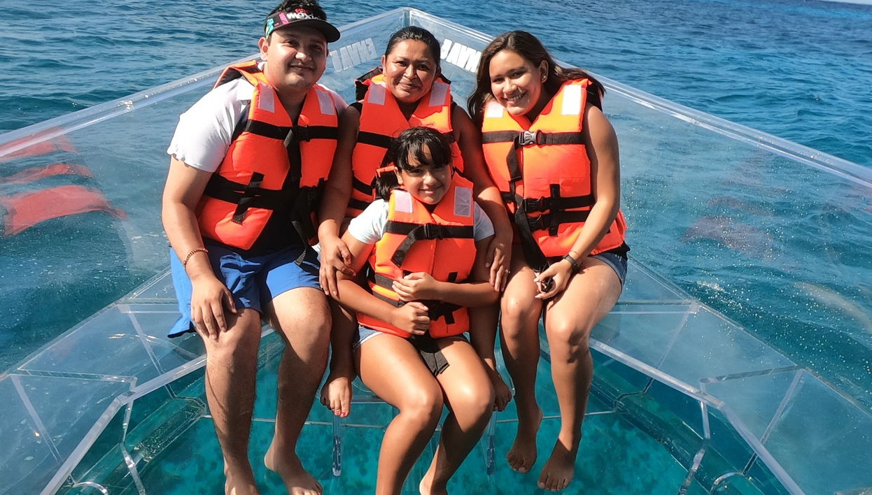 Electric Scooter + Transparent Boat Tour + Beach Club Ticket