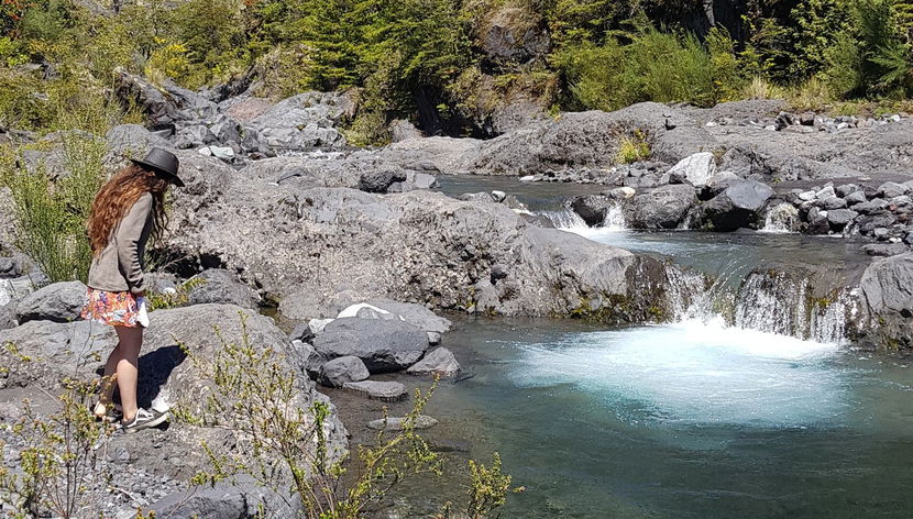 Hiking by the natural pools of El Cerduo