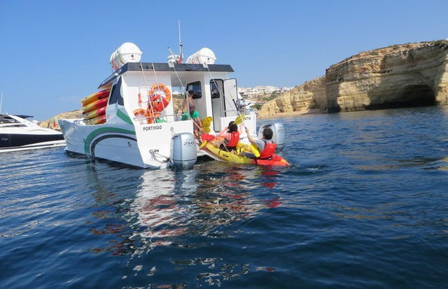 Giro in catamarano + Kayak alle grotte di Benagil - Foto 7