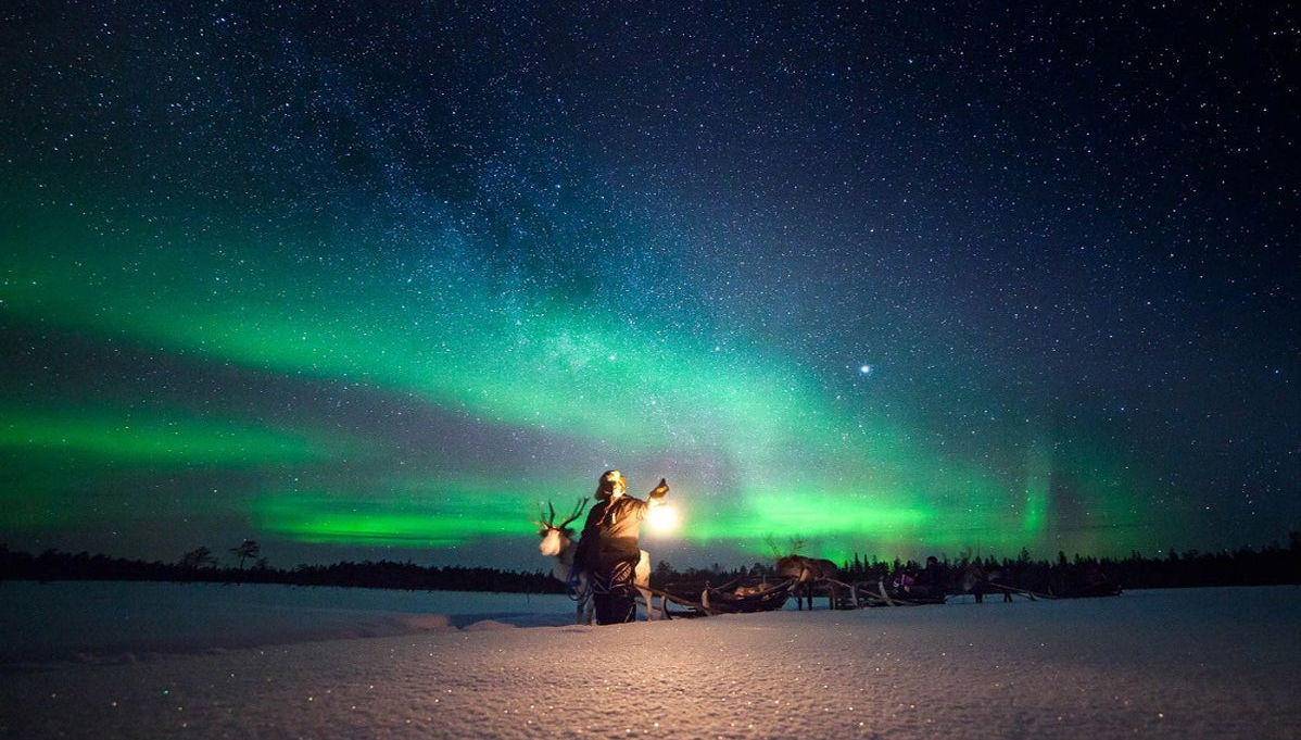 Passeio noturno de trenó de renas - Foto 1