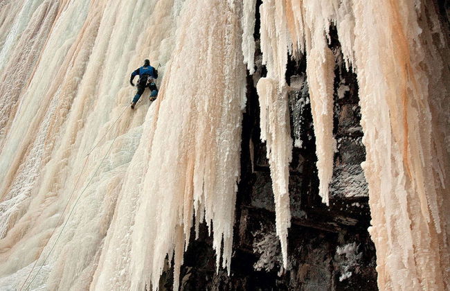Escalada no gelo no cânion de Korouoma - Foto 4