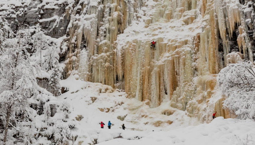Ice Climbing in Korouoma Canyon