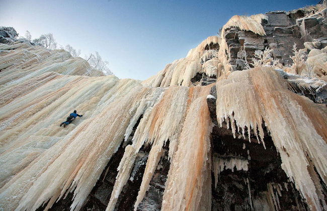 Escalada no gelo no cânion de Korouoma - Foto 3