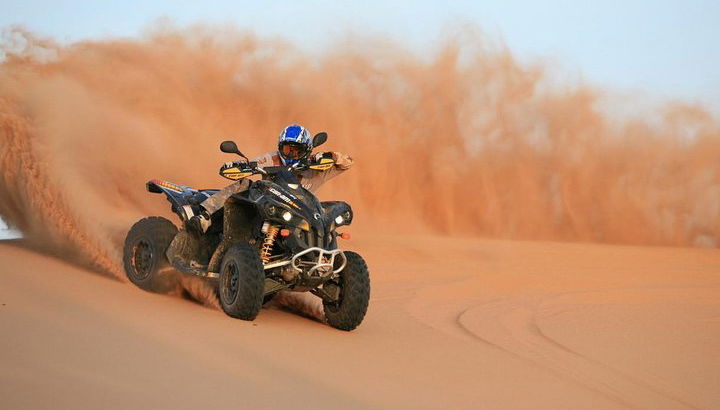 Quad bike ride in desert