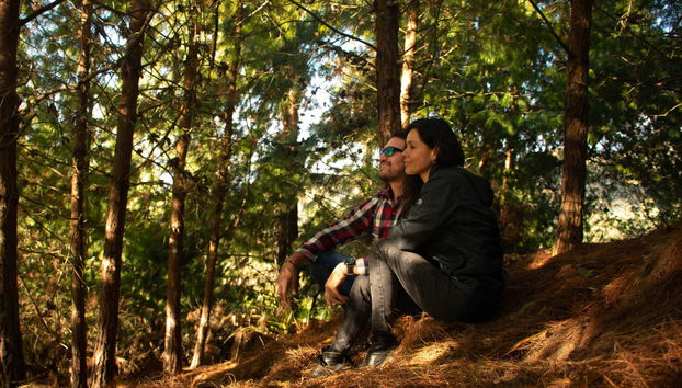 Disfrutando de la calma de las montañas