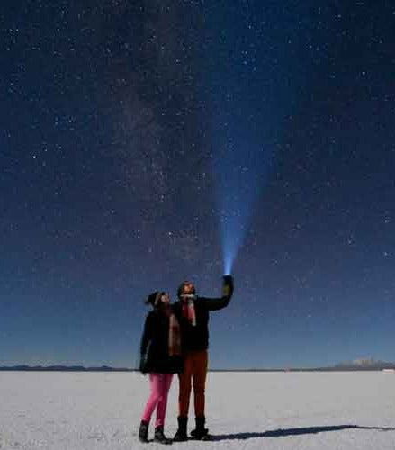 Foto de Observación de estrellas en el salar de Uyuni