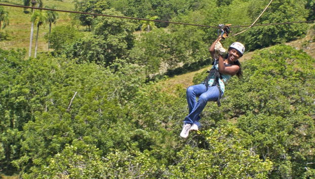Ziplining in Monkeyland