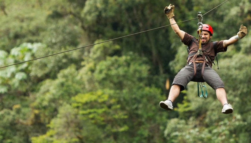 Ziplining in Monkeyland