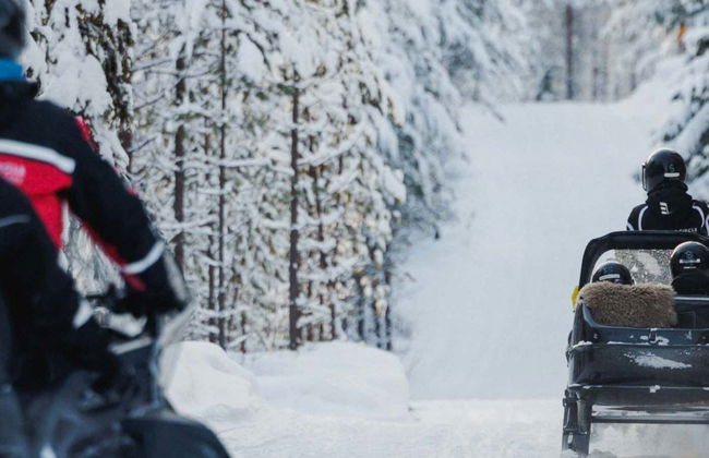Aventura en moto de nieve + Paseo en trineo de renos y huskies - Foto 4