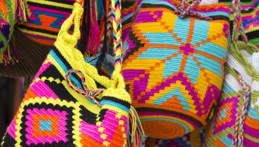 Oficina de mochilas wayuu em Bogotá