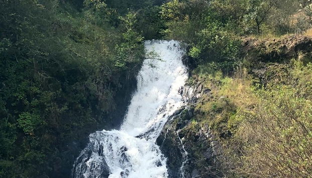 Waterfall near Umécuaro Dam