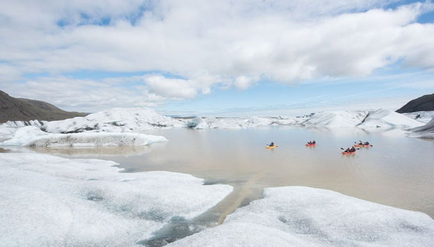 Kayaking around the Vatnajökull glacier