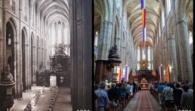 Comparaison de l'intérieur de la Basilique