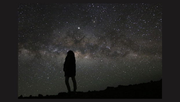 Foto com as estrelas no fundo