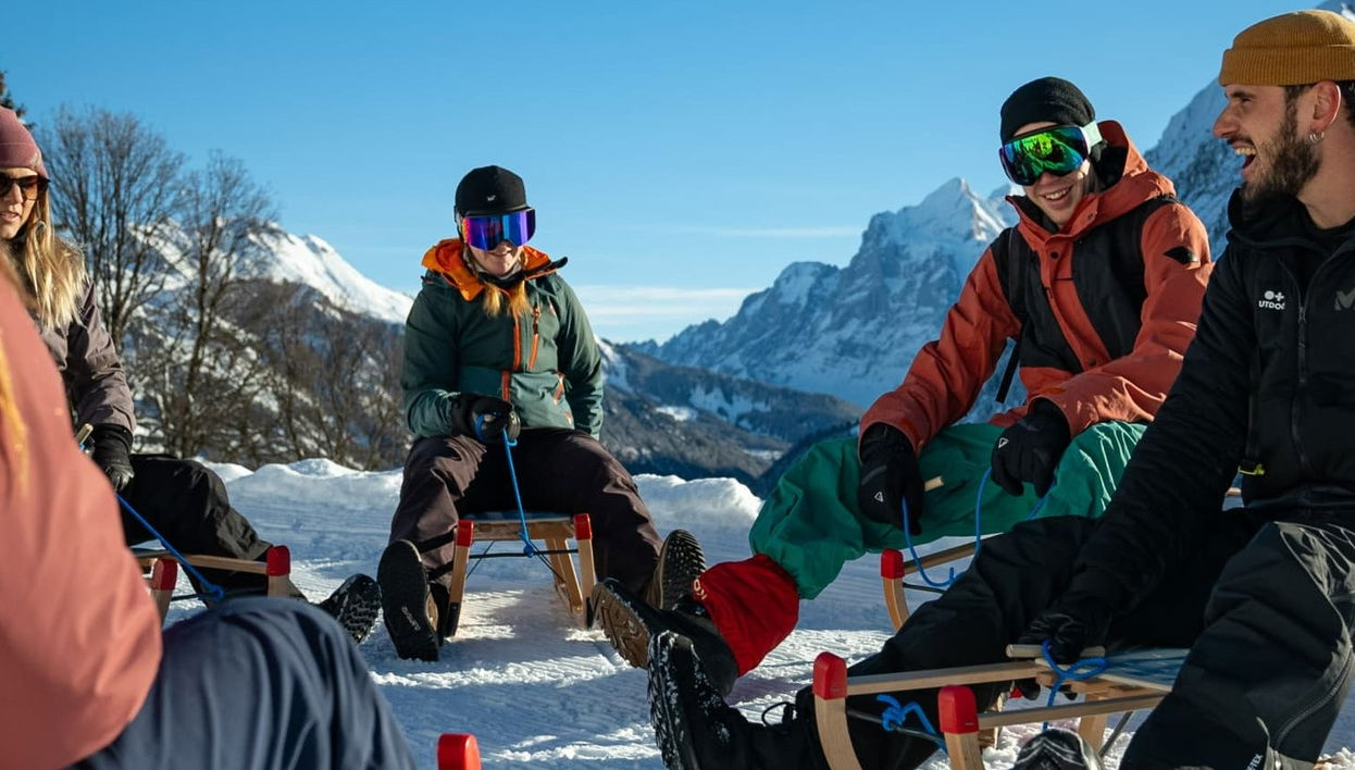 Balade en luge dans les Alpes bernoises