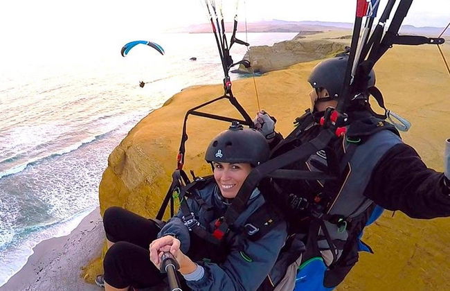 Voo de parapente sobre a Reserva Nacional de Paracas - Foto 6