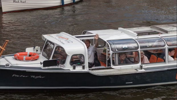 In barca per i canali di Haarlem