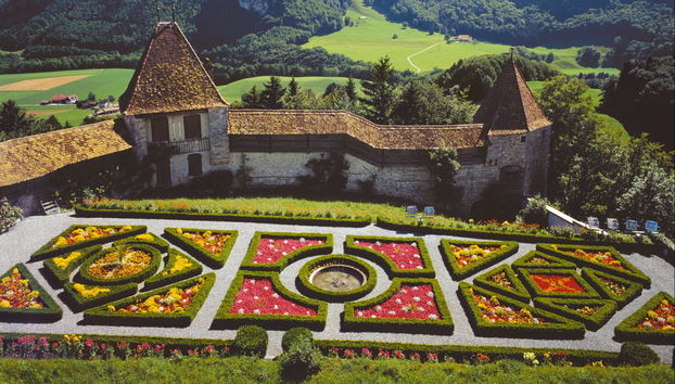 Beautiful scenery in Gruyères